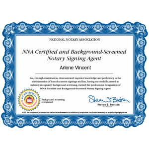 NSA Certificate